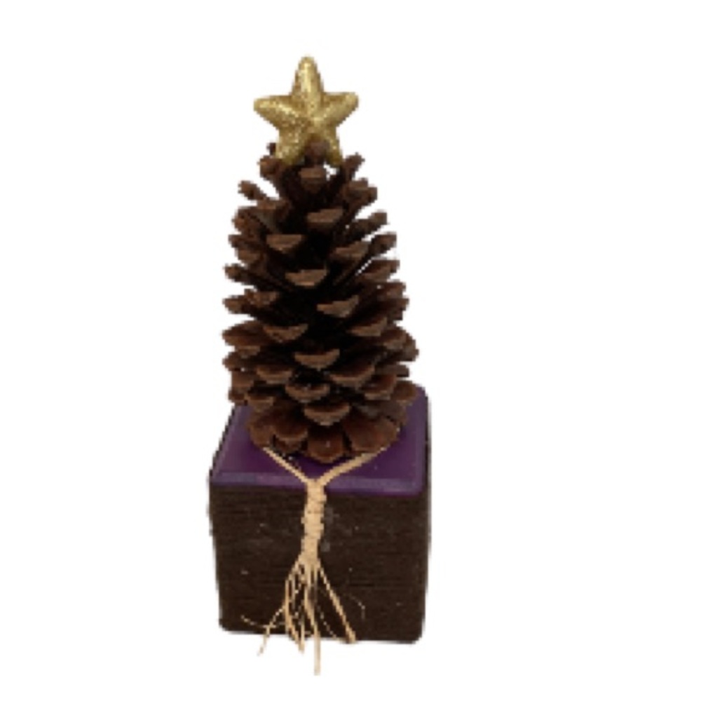 CHRISTMAS TREE Jumbo Pinecone Decor 9.5" Tall 3.5" Wide